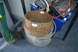 Mop Bucket and a Wooden Sieve