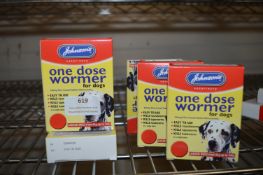 * 5 Packs of Johnsons One Dose Dog Wormers