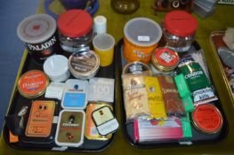 Two Trays of Pipe Tobacco and Accessories