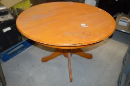 * Circular Pine Dining Table