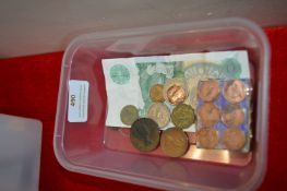 British Currency; £1 Notes, 1/2p Coins, etc.