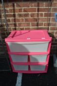 Pink S Drawer Storage Unit