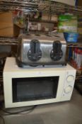 * Microwave Oven and a Hinari Four Slice Toaster
