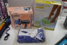 Braun Hair Dryer, Foot Spa, and a Single Air Mattr