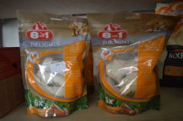 * 4 Packs of 8-in-1 Delights Chicken Chewy Bones
