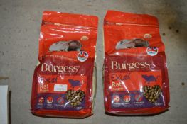 * 2x 1.5kg Bags of Burgess XL Rat Nuggets