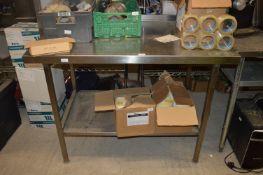 * Stainless Steel Preparation Table with Undershelf