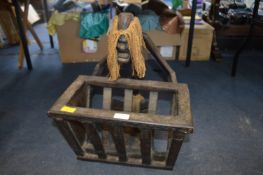 Carved Ethnic Newspaper Rack