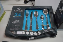 *Viners 34pc Stainless Steel Cutlery Set