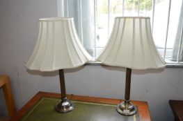 Pair of Brass Table Lamps