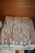 Fourteen Glass Tumblers