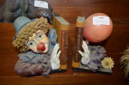 Pair of Clown Bookends