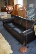 Copper Effect Standard Lamp
