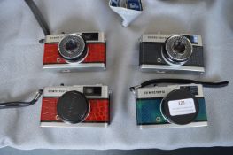 Four Olympus Trip 35 Cameras