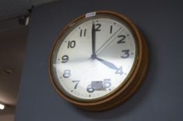 Wood & Brass Wall Clock