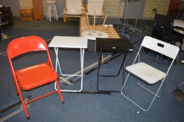 Two Folding Chairs and Two Folding Tables
