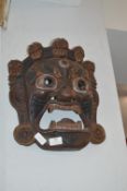Ethnic Carved Wooden Wall Mask