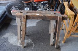 * 2 Wooden Trestles