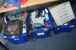 Three Tubs of Tools and Hardware