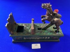 Reproduction Cast Iron Mechanical Moneybox - Show Jumper
