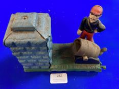 Reproduction Cast Iron Mechanical Money Box - Artillery Bank