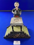 Reproduction Cast Iron Mechanical Moneybox - Magician Bank - Book of Knowledge Collection