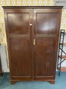 1930's Mahogany Double Wardrobe