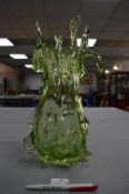 Retro Green Glass Vase