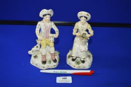 Pair of Staffordshire Figure - Husband & Wife