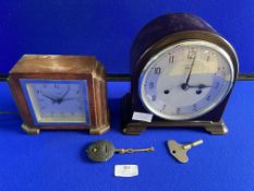 Vintage Bakelite Mantel Clock plus Sterling 1930s Electric Mantel Clock