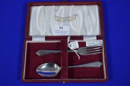 Hallmarked Sterling Silver Fork and Spoon Set ~38g