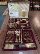 SBS Solingen 24k Gold Plated Cutlery Canteen