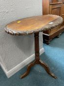 Small Oval Occasional Table on Tripod Base