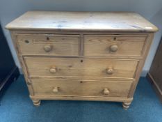 Victorian Pine Two over Three Chest
