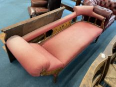 Edwardian Oak Chaise Lounge