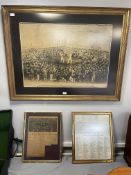 Gilt Framed Boxing Print plus Associated Information