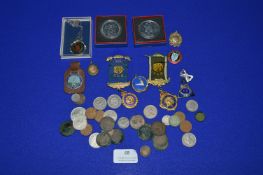 Butlins Beavers Medallions plus Coins, Badges, etc.