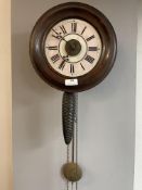 Mahogany Framed Wall Clock