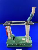 Reproduction Cast Iron Mechanical Moneybox - Acrobat by Hubley pat 6.17.1882