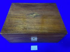 Small Victorian Inlaid Mahogany Writing Slope