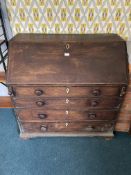 Georgian Mahogany Bureau (requires attention)