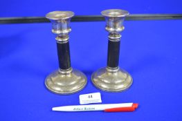 Pair of Silver Candlesticks