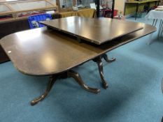 Mahogany Two Pillar Dining Table