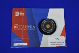 2014 Britannia 1/40oz Gold Proof Coin