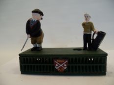 Reproduction Cast Iron Mechanical Moneybox - Birdie Putt