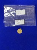 1918 Gold Half Sovereign with 9ct Gold Clip Mount