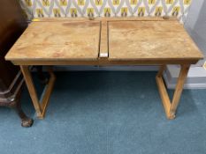 1960's Beechwood Double School Desk