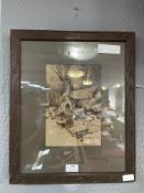 Oak Framed Etching of York Church by Percy Robertson