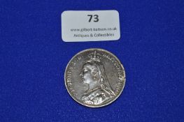 Enameled 1887 Victoria Silver Crown