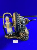 Reproduction Cast Iron Mechanical Money Box - Skipping Girl